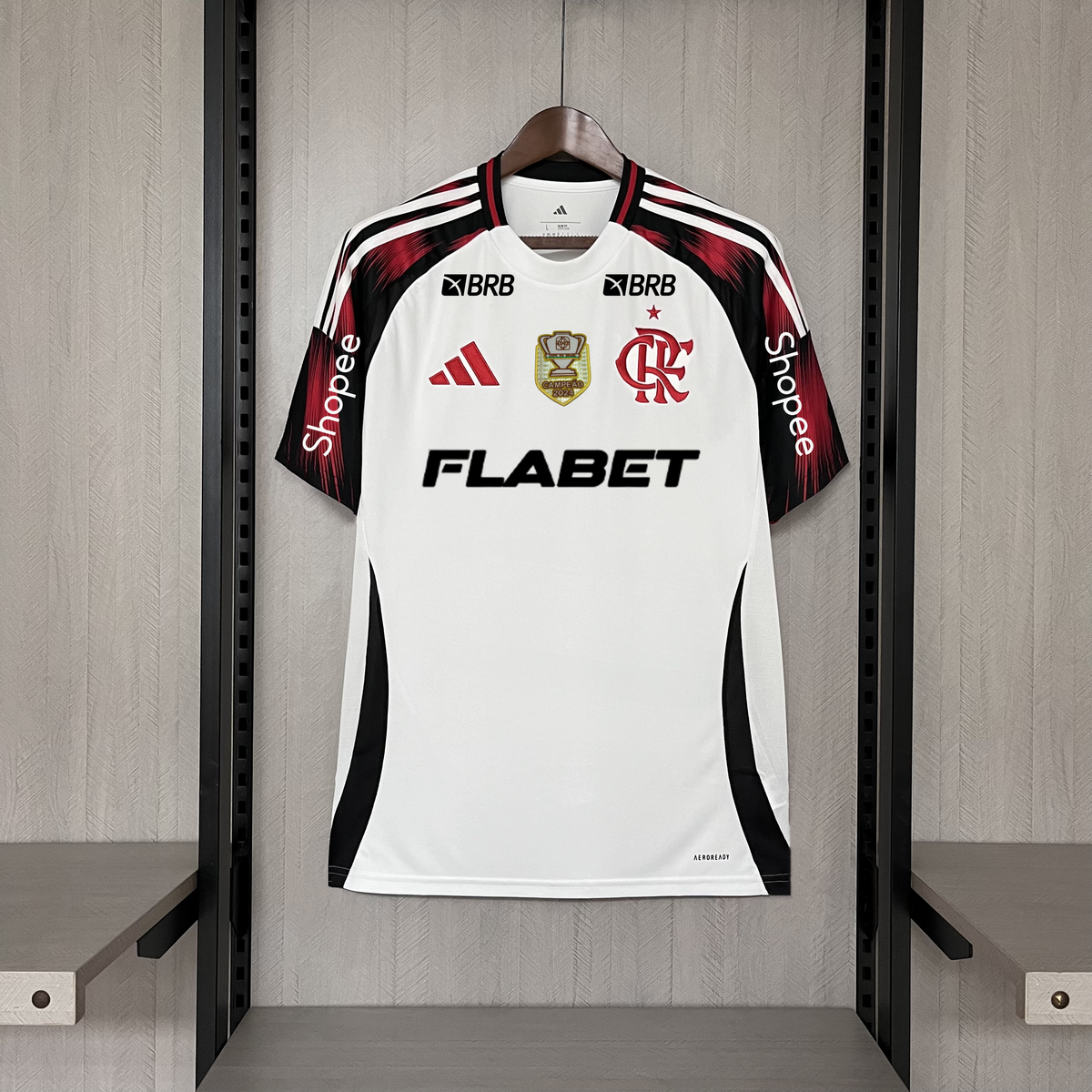 Camisa Flamengo away + Patrocínios + Patch Adidas 25/26 - Versão Torcedor