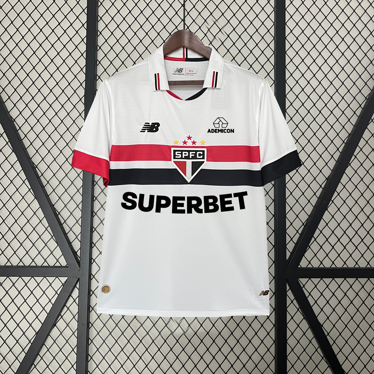 Camisa São Paulo + Patrocínios New Balance 24/25 - Versão Torcedor