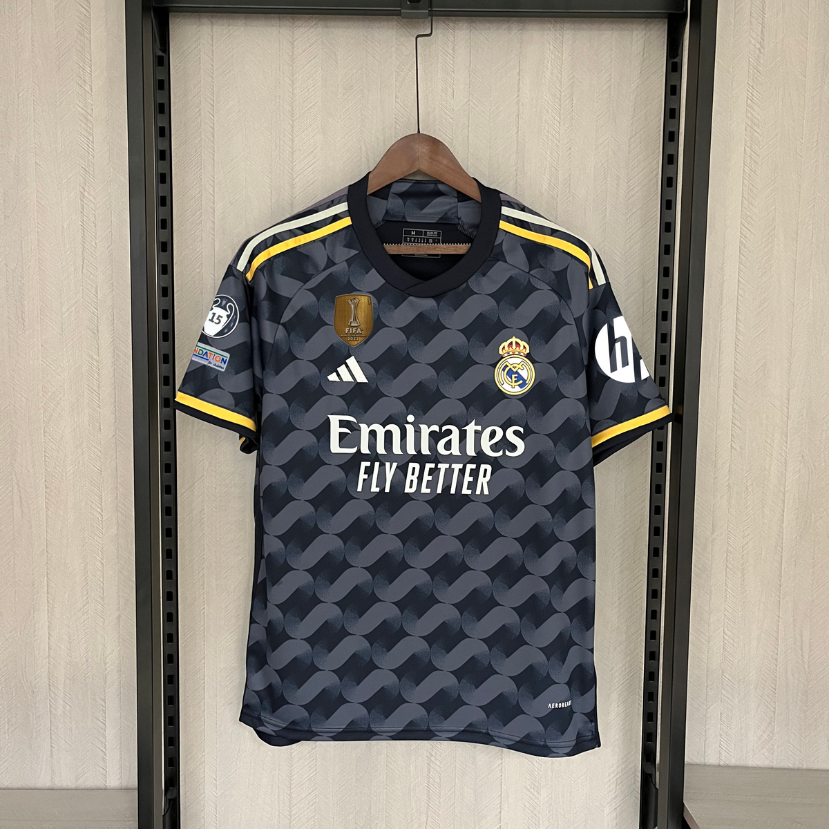 Camisa Real Madrid Away + Patchs  adidas 23/24 - Versão Torcedor