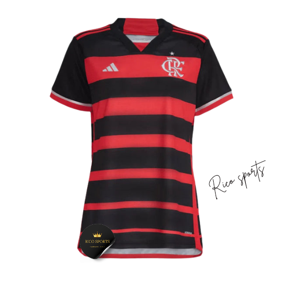 Camisa Flamengo Home Adidas Feminina 24/25 - Versão Torcedor