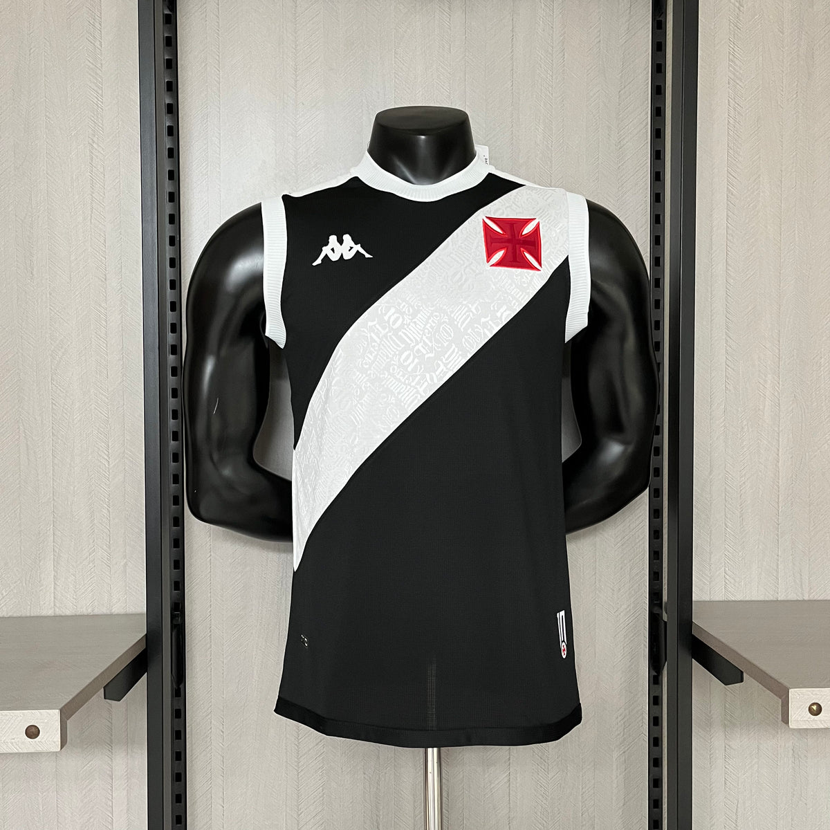 Camisa Regata Vasco da Gama Preta Kappa 24/25 - Versão Torcedor