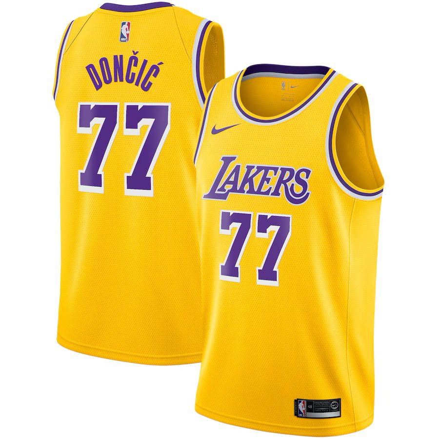 Camisa NBA Lakers #77 Doncic Amarela   - 24/25