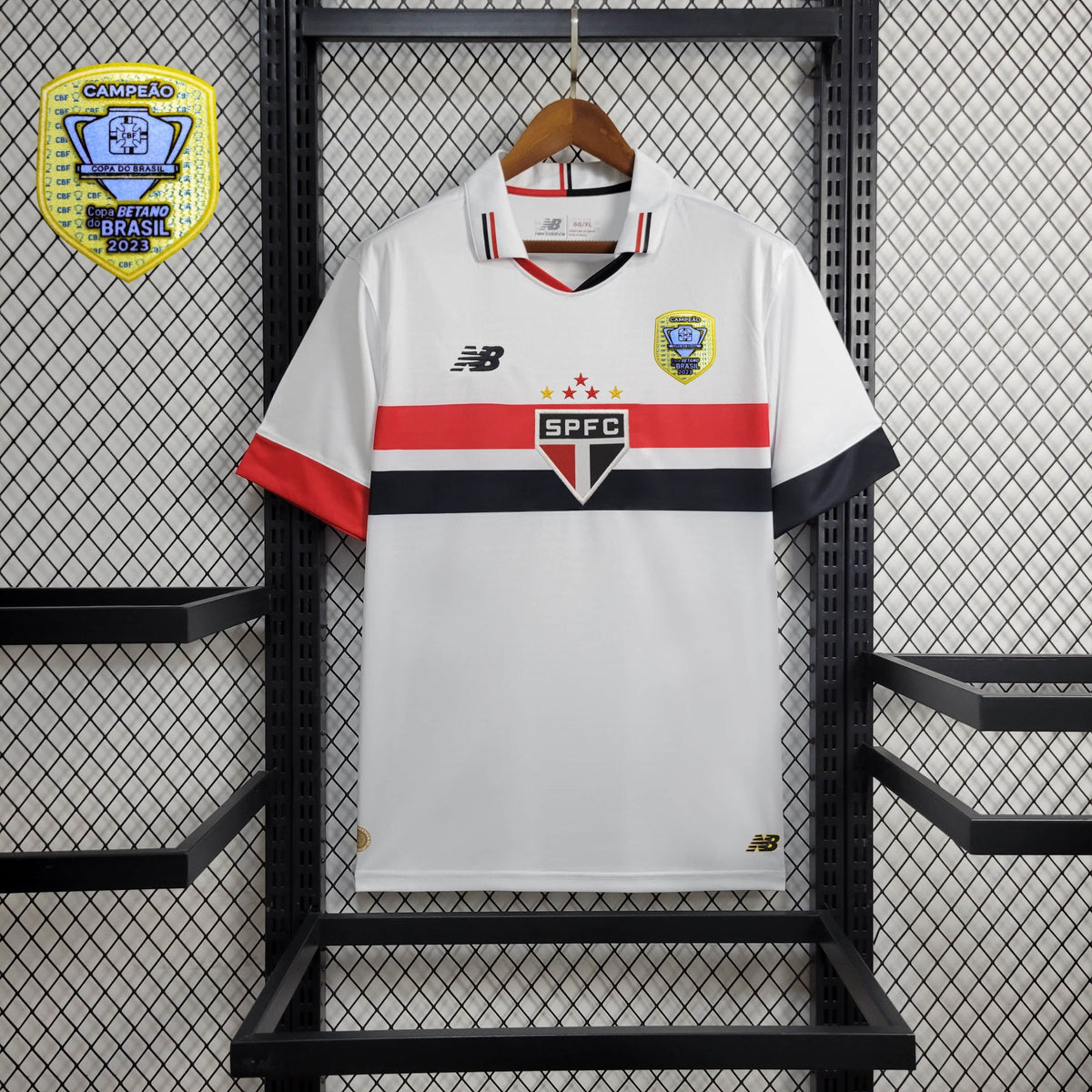 Camisa São Paulo Home New Balance + Patch Copa do Brasil  24/25 - Versão Torcedor
