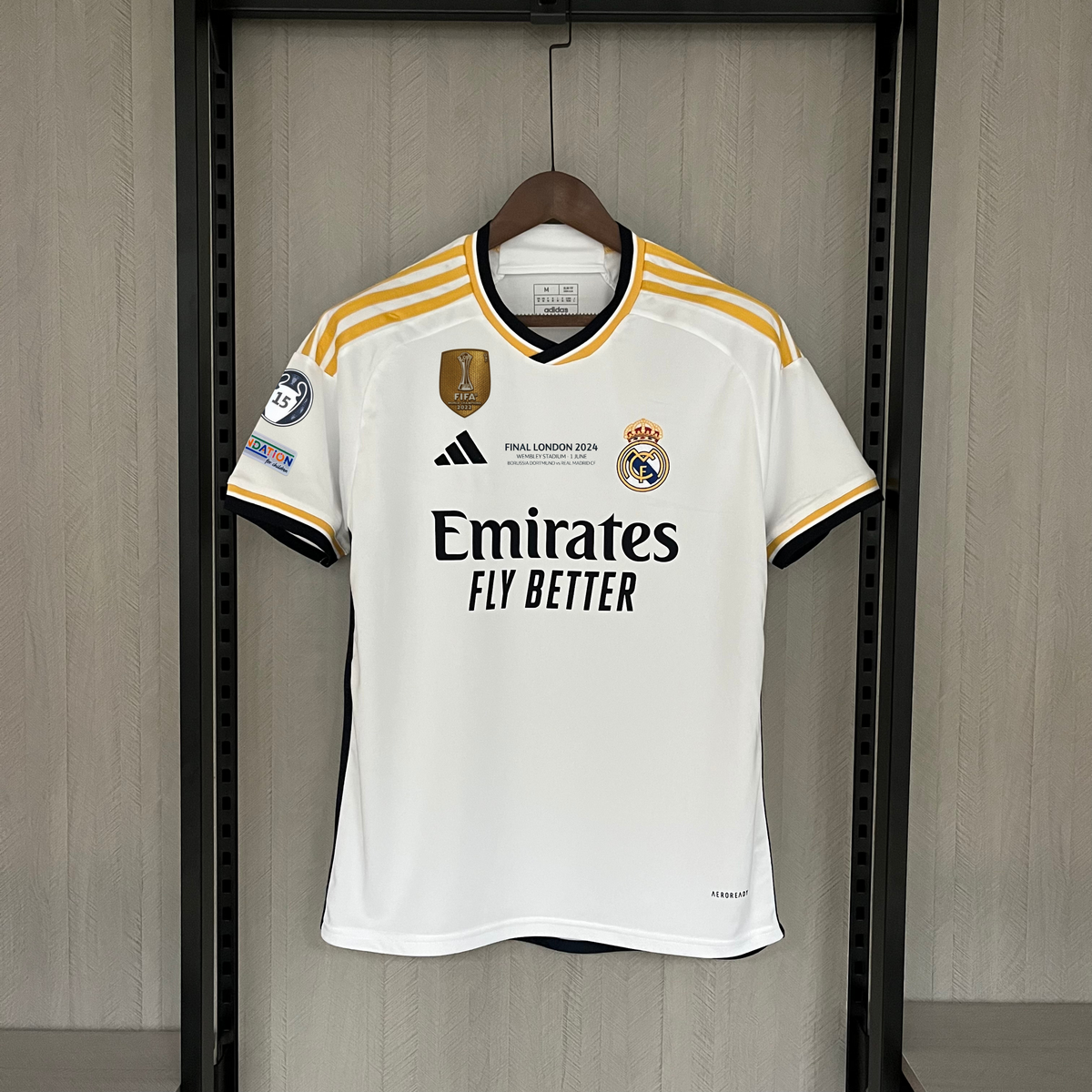 Camisa Real Madrid Home + Patchs  adidas 23/24 - Versão Torcedor