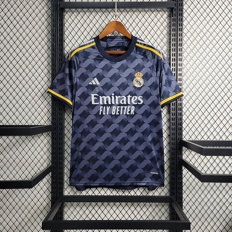 Camisa Real Madrid Away 23/24  Torcedor Adidas Masculina - Azul Escuro