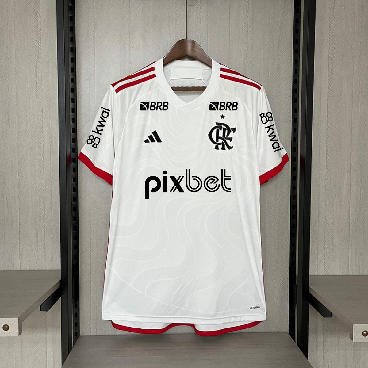 Camisa Flamengo Away + Patrocínios adidas 24/25 - Versão Torcedor