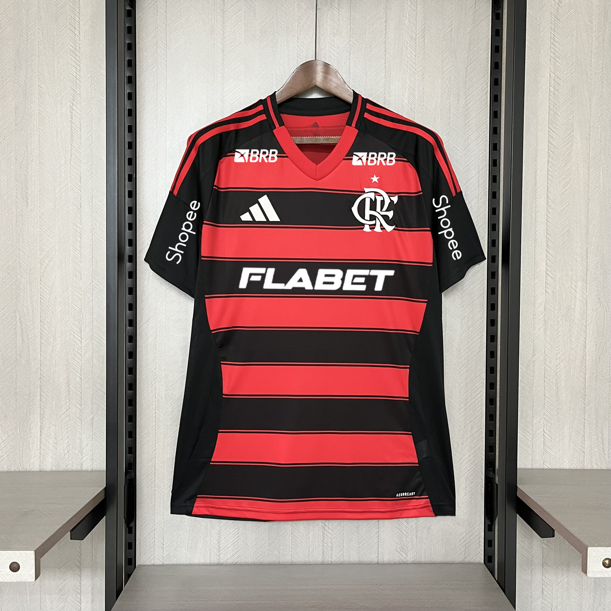 Camisa Flamengo Home + Patrocínios adidas 25/26 - Versão Torcedor