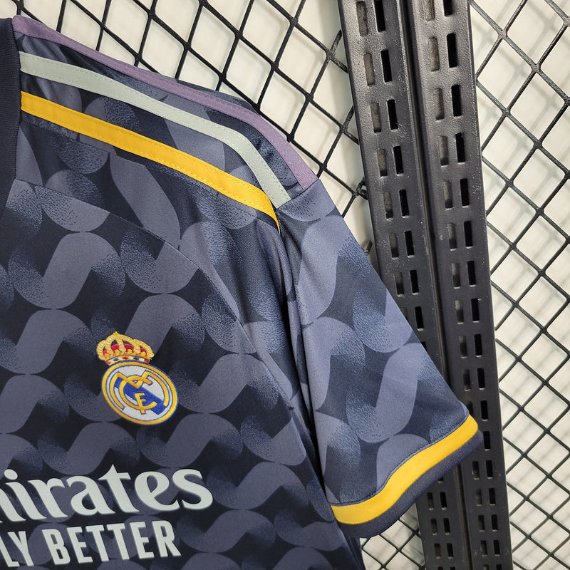 Camisa Real Madrid Away 23/24  Torcedor Adidas Masculina - Azul Escuro