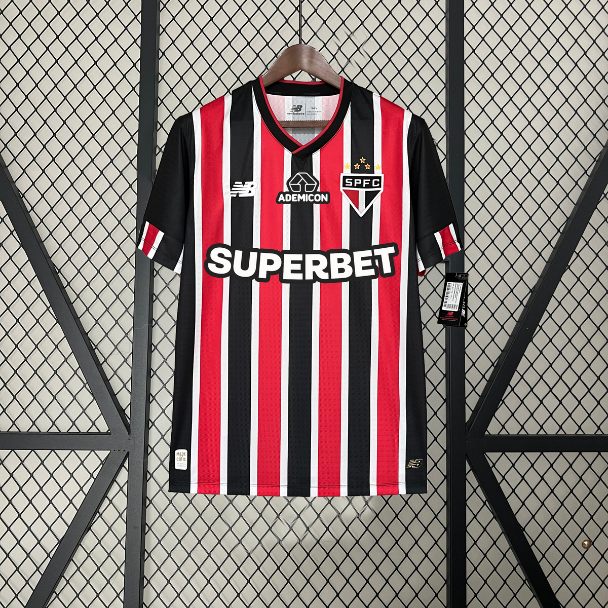 Camisa São Paulo Away + Patrocínios New Balance 24/25 - Versão Torcedor